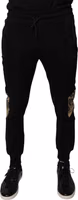 Black Leopard Slim Fit Jogger Pants 1