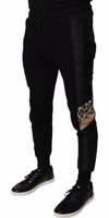Black Leopard Slim Fit Jogger Pants 2