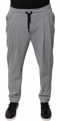 Black White Houndstooth Skinny Dress Pants