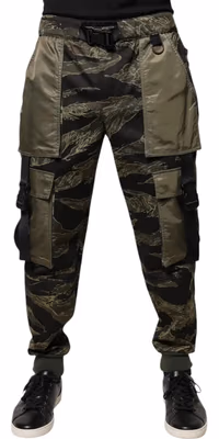 Green Cotton Jogger Cargo Pants
