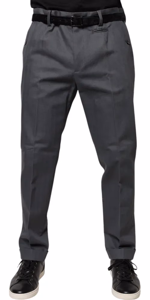 Gray Tapered Formal Dress Pants