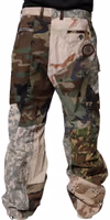 Multicolor Patchwork Camouflage Cargo Pants 3