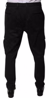 Black Viscose Cargo Men Casual Pants 3