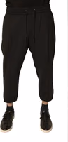 Black Wool Jogger Jogging Pants 1