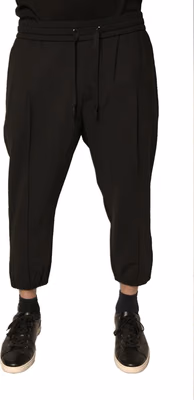 Black Wool Jogger Jogging Pants