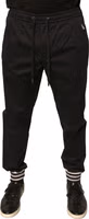 Black Cotton Stretch Jogger Sweatpants Pants 1