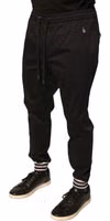 Black Cotton Stretch Jogger Sweatpants Pants 2