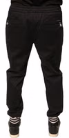 Black Cotton Stretch Jogger Sweatpants Pants 3