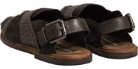 Green Gazelle Hair Leather Flats Sandals Shoes 4