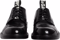 Black Patent Leather Derby Lace Up Formal Dress Shoes 1