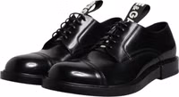 Black Patent Leather Derby Lace Up Formal Dress Shoes 3
