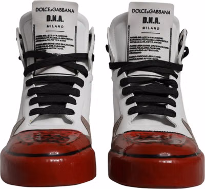 Multicolor Leather High Top Sneakers Shoes