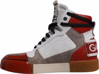 Multicolor Leather High Top Sneakers Shoes 4