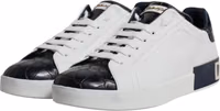 White Black Leather Portofino Sneakers Shoes 3