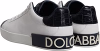 White Black Leather Portofino Sneakers Shoes 4