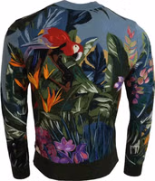 Jungle Wool Silk Pullover Logo Sweater 1