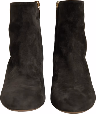 Black Embellished Heel Ankle Boots Shoes