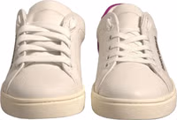 White Suede Leather Low Top Sneakers Shoes 1