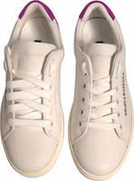 White Suede Leather Low Top Sneakers Shoes 2