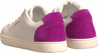 White Suede Leather Low Top Sneakers Shoes 4
