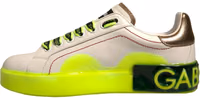 White Yellow Portofino Leather Sneakers Shoes 4