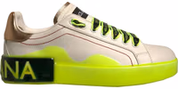 White Yellow Portofino Leather Sneakers Shoes 5