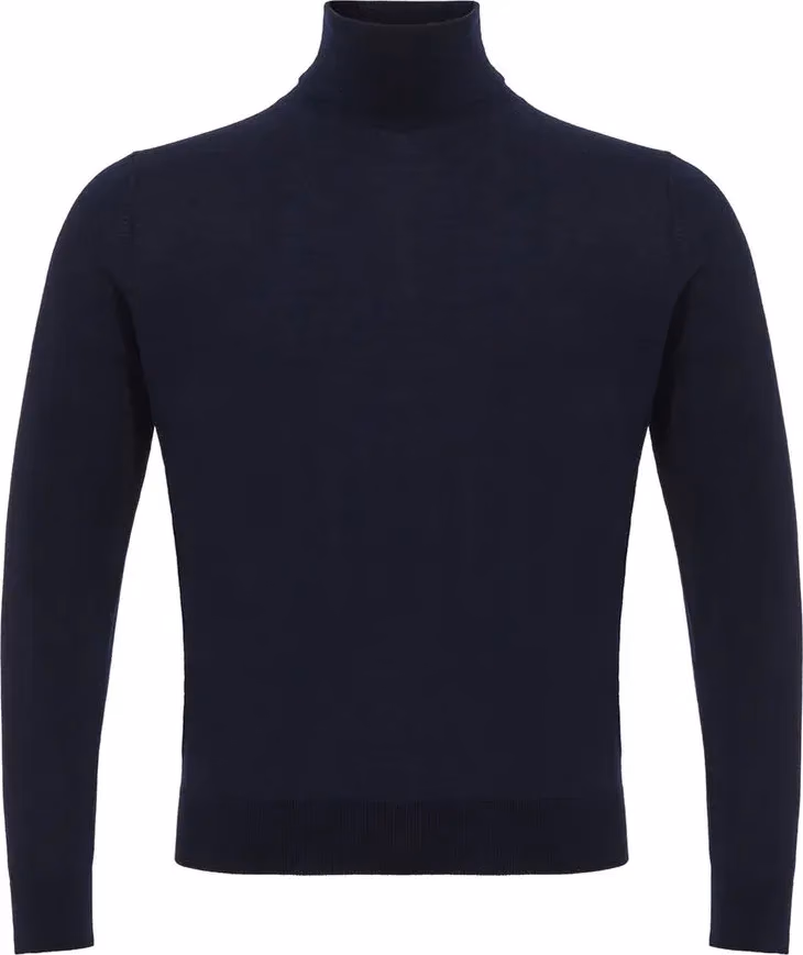 Blue Cashmere Turtleneck