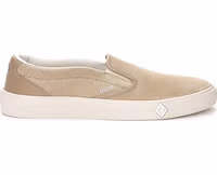 Beige Leather Slip-On Loafers 1