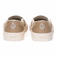 Beige Leather Slip-On Loafers 3
