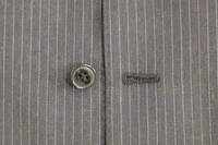 Gray Striped Wool Single Breasted Vest 5