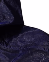 Dark Blue Cotton Hooded Men Raincoat Jacket 5