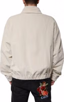 Beige Logo Applique Cotton Corduroy Full Zip Jacket 3