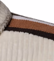 Beige Logo Applique Cotton Corduroy Full Zip Jacket 5