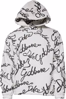 White Logo Cotton Hooded Sweatshirt Sweater 1
