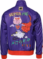Purple Year Of The Pig Full Zip Bomber Sweater 1