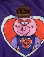Purple Year Of The Pig Full Zip Bomber Sweater 5
