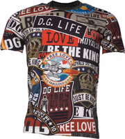 Multicolor Graphic Print Cotton Crew Neck T-shirt 1