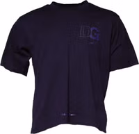 Purple DG Logo Cotton Crew Neck T-shirt 2