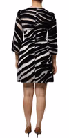 Black White Zebra A-line Sheath Mini Dress 3