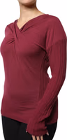 Maroon Jumper Keyhole Knit Pullover Sweater 2