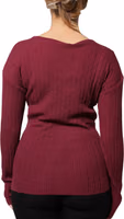 Maroon Jumper Keyhole Knit Pullover Sweater 3