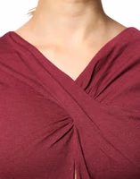 Maroon Jumper Keyhole Knit Pullover Sweater 4