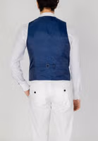 Blue Polyester Waistcoat 3