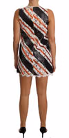 White and orangeSequin Floral Lace Embellished Shift dress 2