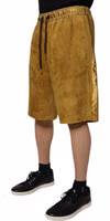 Brown Lambskin Suede Men Bermuda Shorts 2