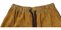 Brown Lambskin Suede Men Bermuda Shorts 4