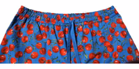 Blue Cherry Print Cotton Men Bermuda Shorts 4