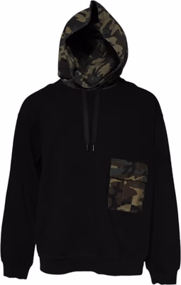 Black Camouflage Hooded Sweatshirt Sweater