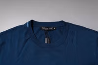 Blue Crown Bee Cotton Men Crew Neck T-shirt 4
