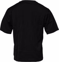 Black Logo Patch Cotton Crew Neck T-shirt 3